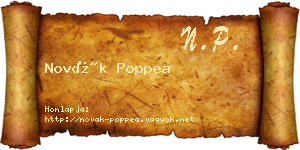 Novák Poppea névjegykártya